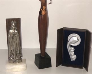 Lot #77 MCM lot of 3 Madonnas, $18, not sold individually