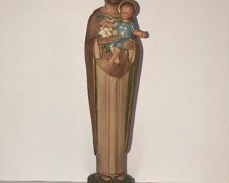 Lot #78 Joseph and child faux wood base, $14