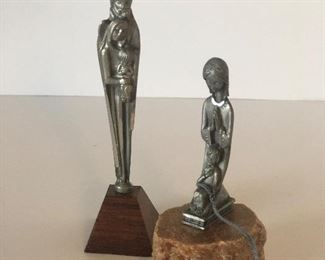 Lot # 83 set of two pewter figurines, $12