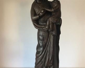 Lot #90 tall carved made in Spain, $68