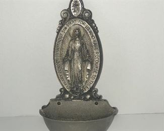 Lot #94 holy water holder, $8