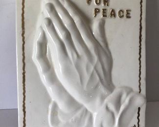 Lot #98 pray for peace, $6