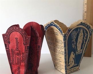 Lot # 107 candle holders-paper, $16