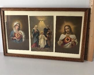 Lot #111 framed 3 panel, $24