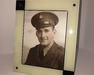 Lot #112 handsome gentleman in wonderful glass frame, $12