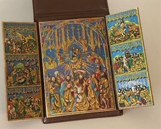 Lot #127 embossed paper/cardboard stations of the cross, $8