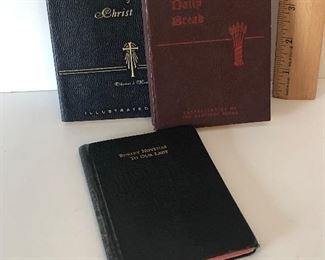 Lot #130 selection of thee books, $8/all