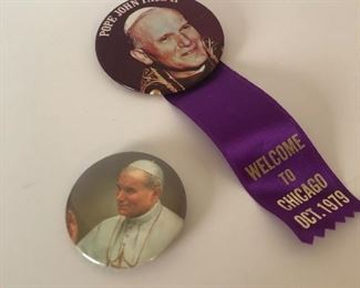 Lot #159 John Paul pins, $10/all