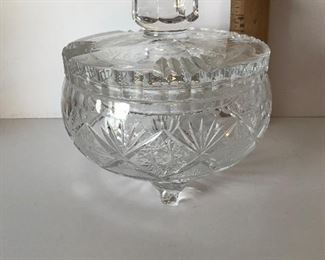 Lot #181 covered footed dish, $14