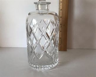 Lot #185 crystal decanter, $14