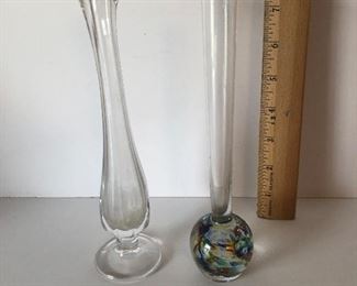 Lot #202 set of two bud vases, $12/pair