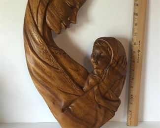Lot #208 carved mother and child, $24