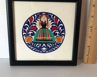 Lot #212 small Polish cut paper, girl, $12