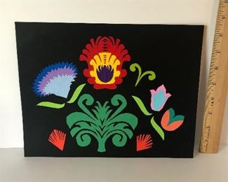 Lot #221 unframed Polish cut paper art, $6