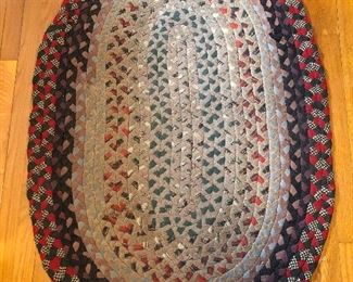 Lot #233 rag rug with red, $14