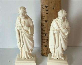 Lot #235 pair of carved bone? Josephs, $48