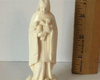 Lot #236 carved bone? Mary, $24