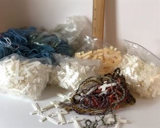 Lot #244 make your own rosaries, $18/all 