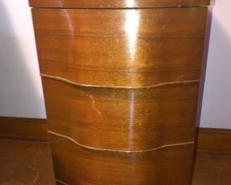 Lot #246 night stand with glass top, $48