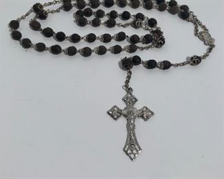 Lot #252 Afco sterling rosary, $22