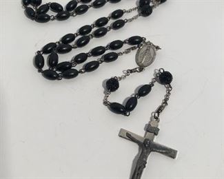 Lot #261 part sterling rosary, $18
