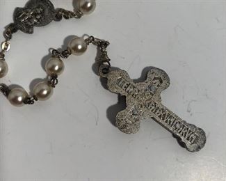 Lot #283 Terra Catacumba pearl bead rosary, $16