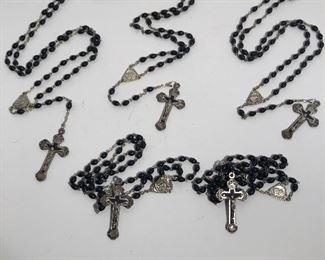 Lot #289 Terra Catacumba black rosaries, $14 each