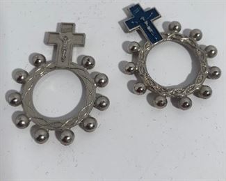 Lot #334 set of two rosary rings, $10/both