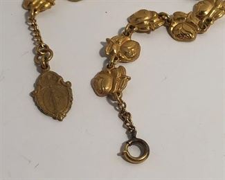 Lot #355 gold tone bracelet, $12