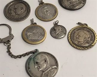 Lot #359 collection of 7 various medals and key chains, $28/all sold together
