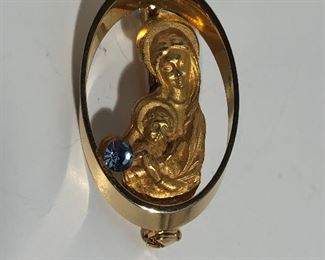Lot #362 mother and child pin, $8