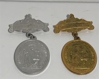 Lot#365 pair of christian mothers pins, $6