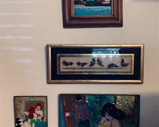 The art with the fighting cocks is sold.