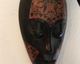 inlaid wood mask