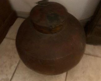 metal urn with lid
