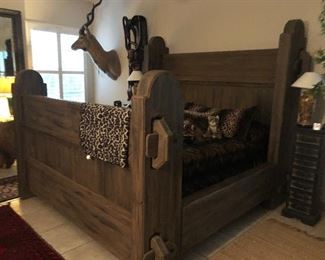 king size homemade (by owner) pegged pioneer bed