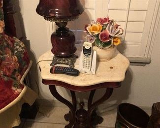 marble top side table