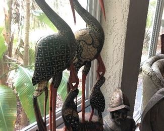 ornate bird statues