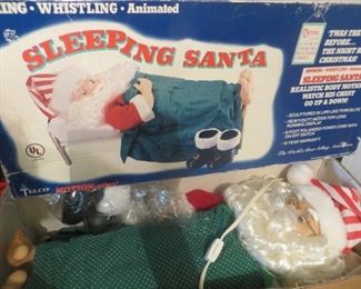 Animated  Sleeping Santa - excellent condition. Yes, he snores!  $45