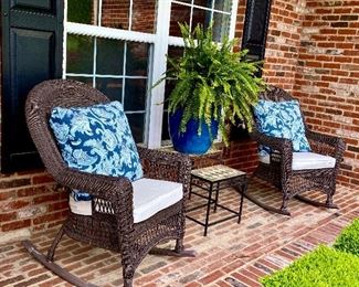 Wicker chairs, rattan patio furniture, outdoor wicker rocking chairs