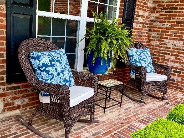 Wicker chairs, rattan patio furniture, outdoor wicker rocking chairs