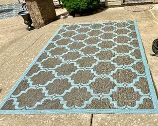 Outdoor patio area rugs, runners and mats