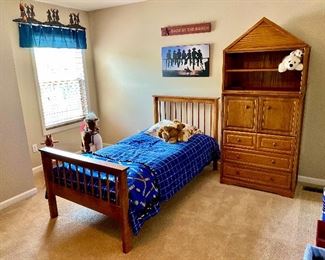 Twin bedroom set bedroom furniture twin bed Chest of drawers bookshelf