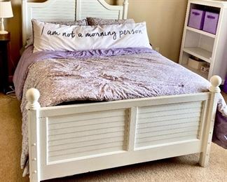 White queen size bed