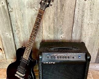 Electric guitar and amp amplifier