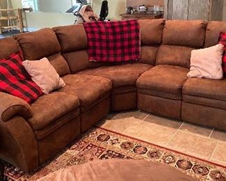 Brown sectional sofa