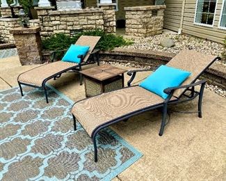 Tropitone adjustable outdoor chaise lounge chairs