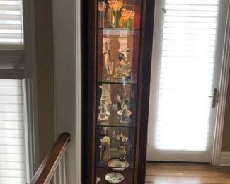 Custom Asian Style Lighted Curio Cabinet, red & gold
84” x 35 ¾” w x 19”d Asking $950 (contents not for sale)