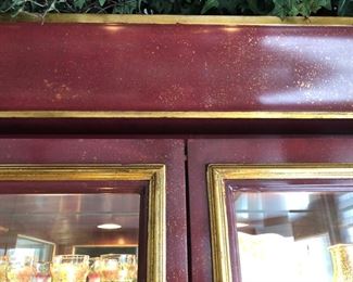 Custom Asian Style Lighted Curio Cabinet, red & gold
84” x 35 ¾” w x 19”d Asking $950 (contents not for sale)