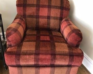 Kravet Sunapee Chair (current), plaid velour fabric
36”h x 33 ½”w x 12 ¾”d Asking $700